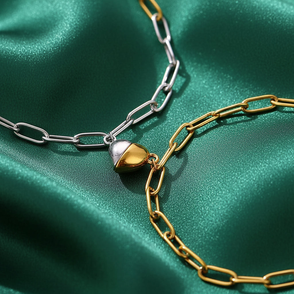 Magnetic Heart Couple Bracelet