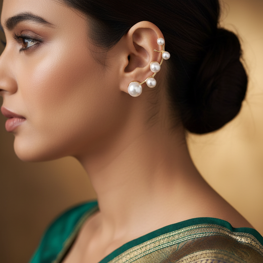 Pearl Cascade Ear Cuff