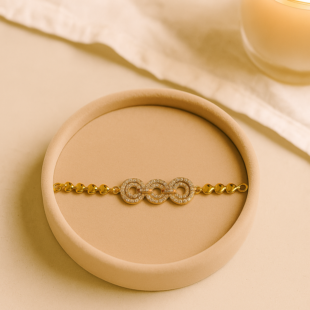 Trinity Loop Sparkle Bracelet