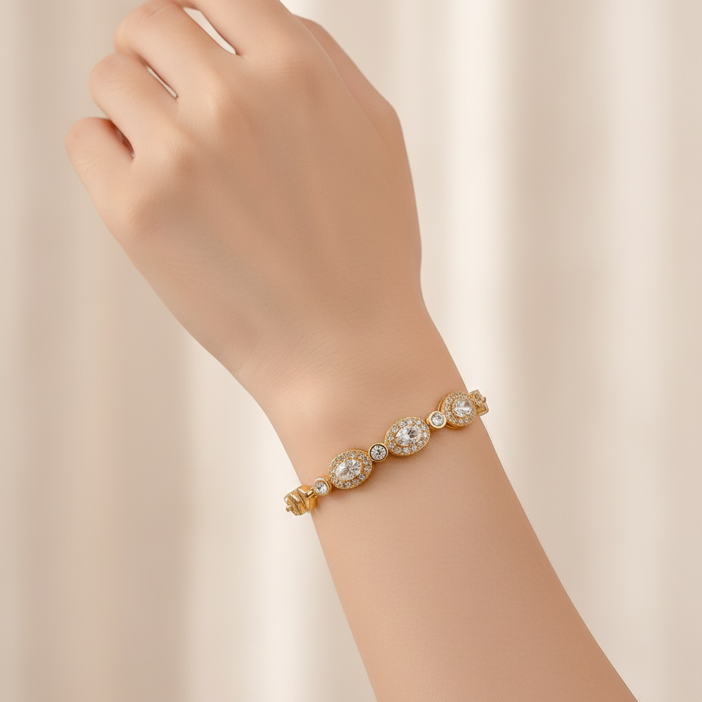 A.D. Diamond Radiant Heartline Bracelet