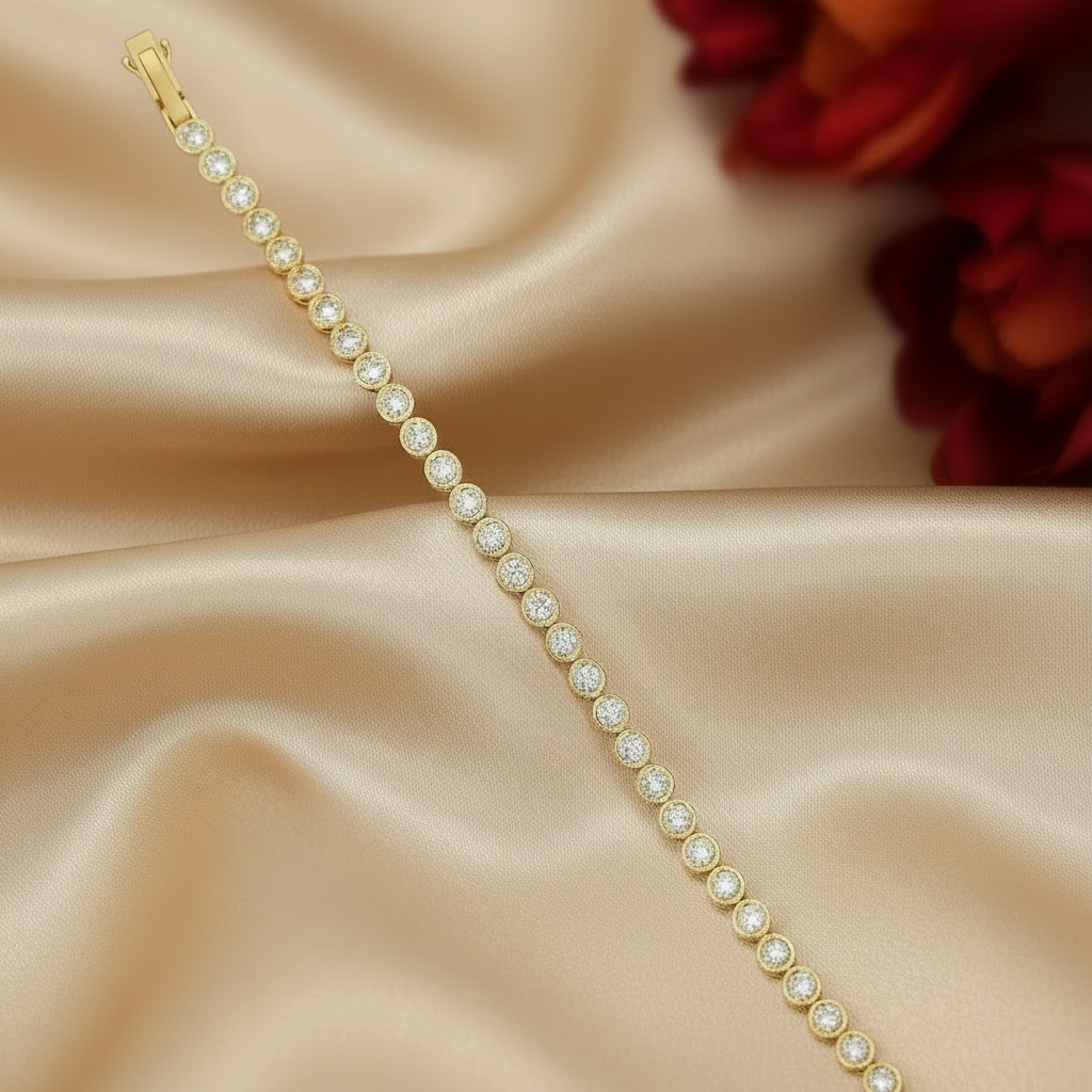 Radiant Solitaire Rose Bracelet