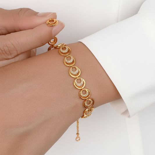 Rose Orbit Charm Bracelet