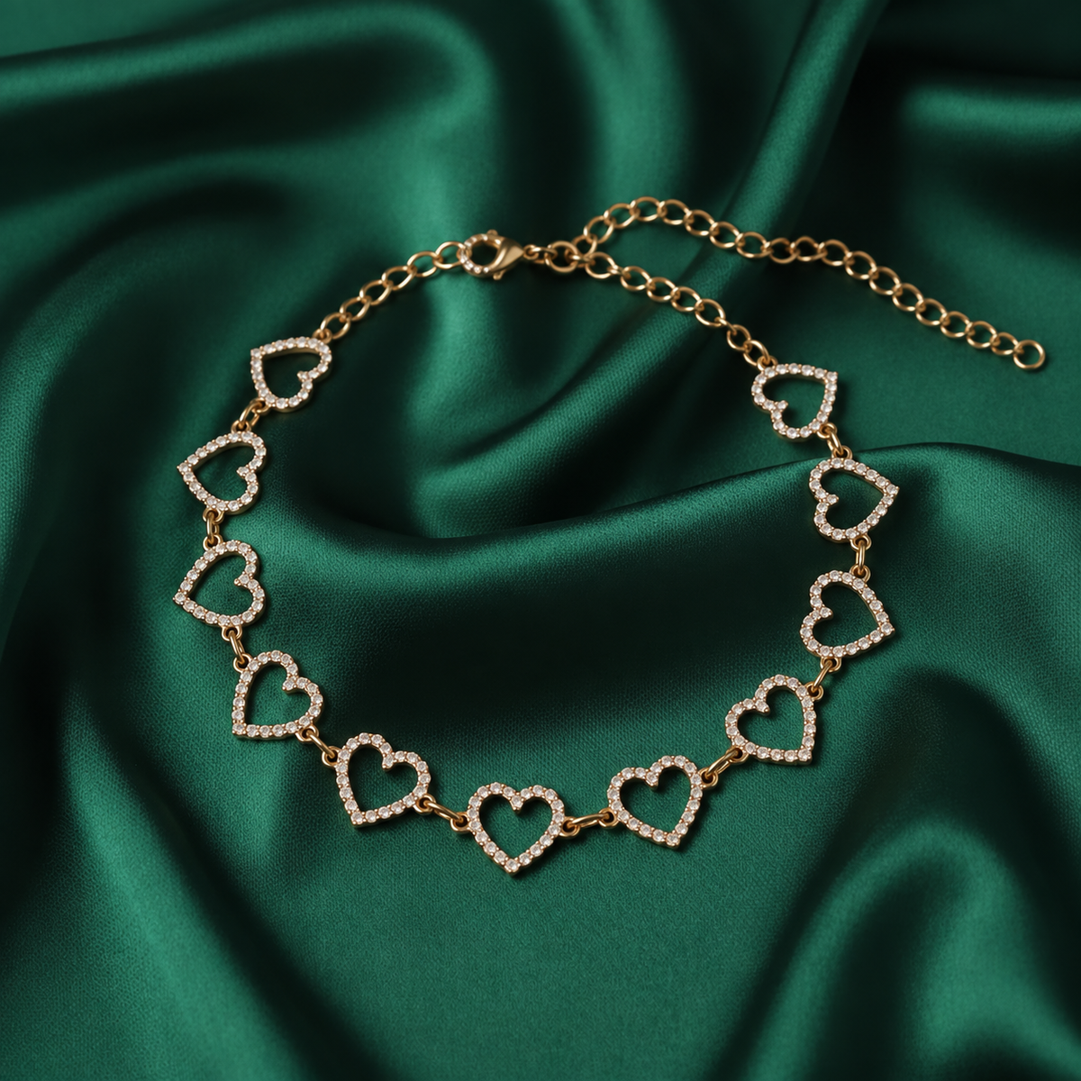 Crystal Heartlink Kamarbandh Waist Chain