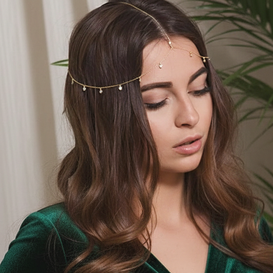 Crystal Drop Hair Chain