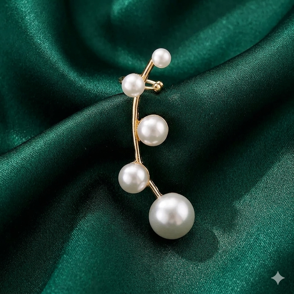 Pearl Cascade Ear Cuff
