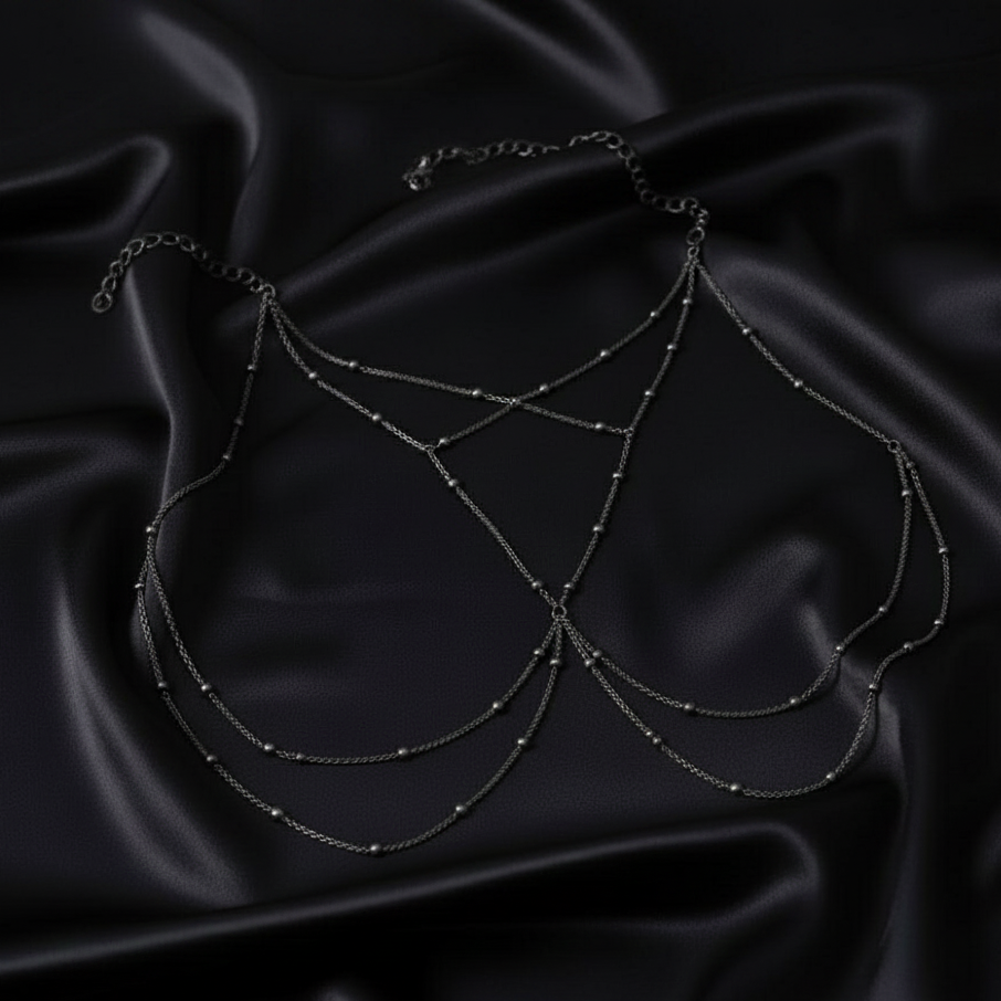 Multilayered Draped Body Chain