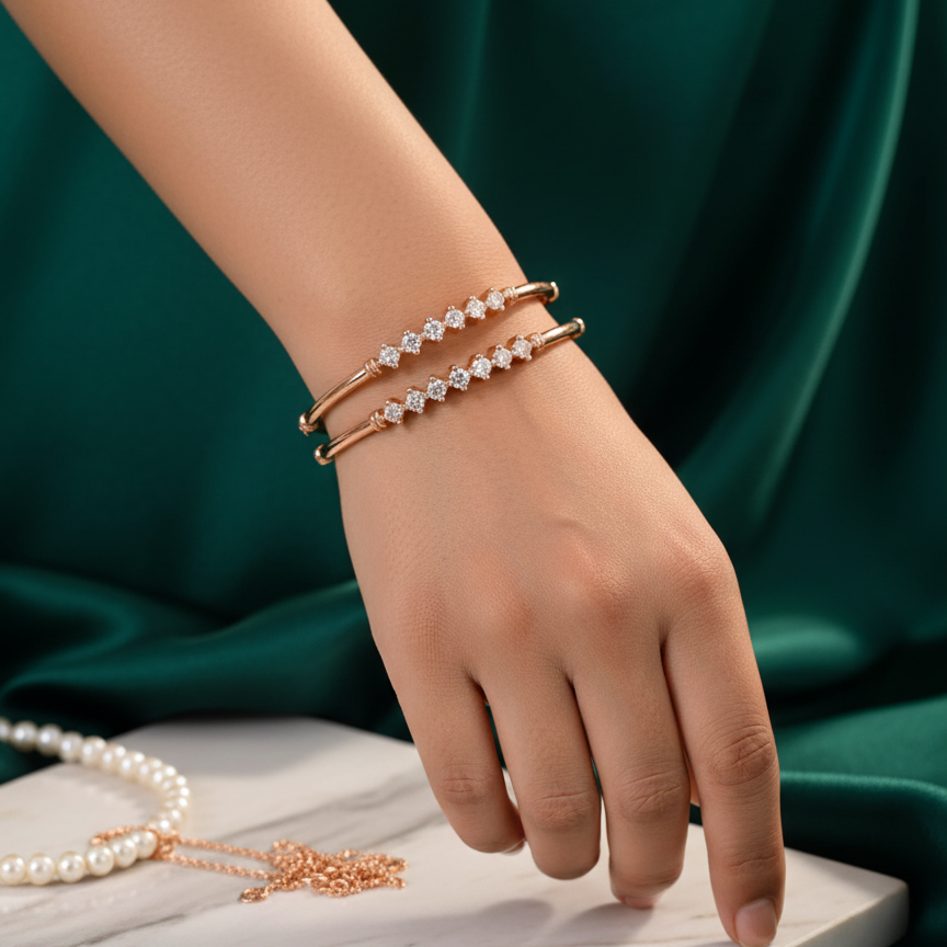 Starlit Grace Bangles (Set of 2)