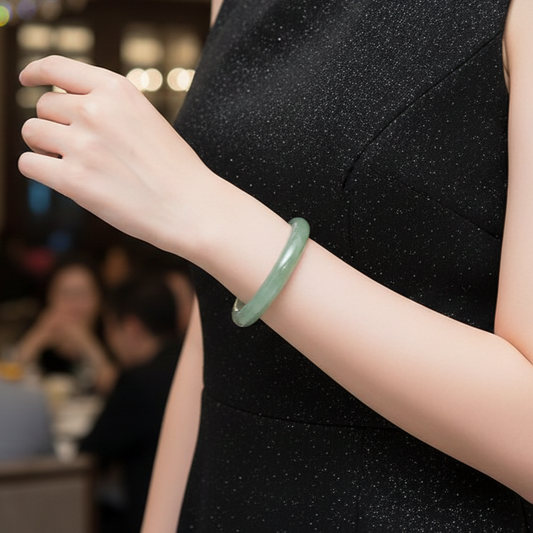 Mint Glow Teen Acrylic Bangle