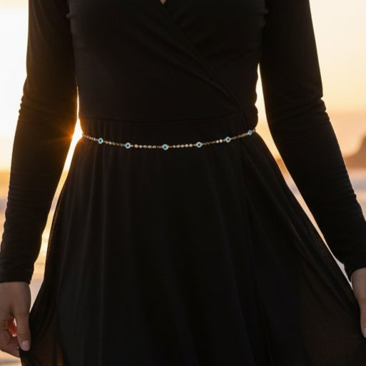 Evil Eye Dainty Waist Chain