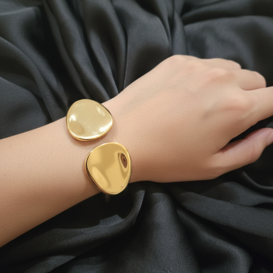 Molten Glow Statement Cuff Bracelet