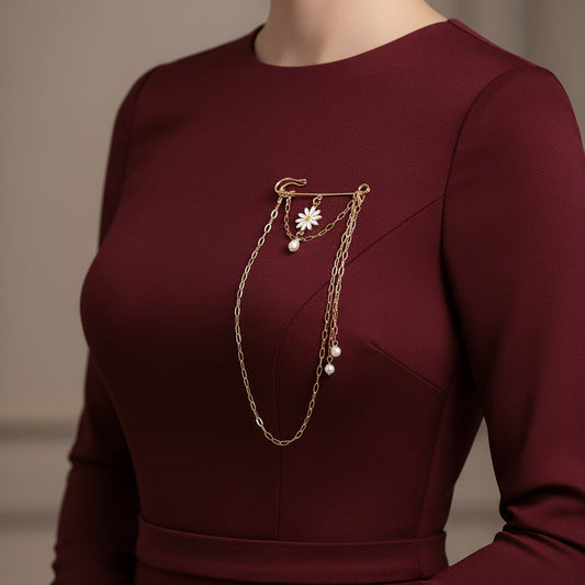 Celeste Drape Brooch
