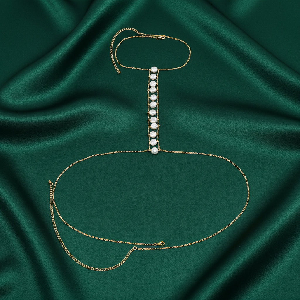 Pearl Cascade Lariat Necklace