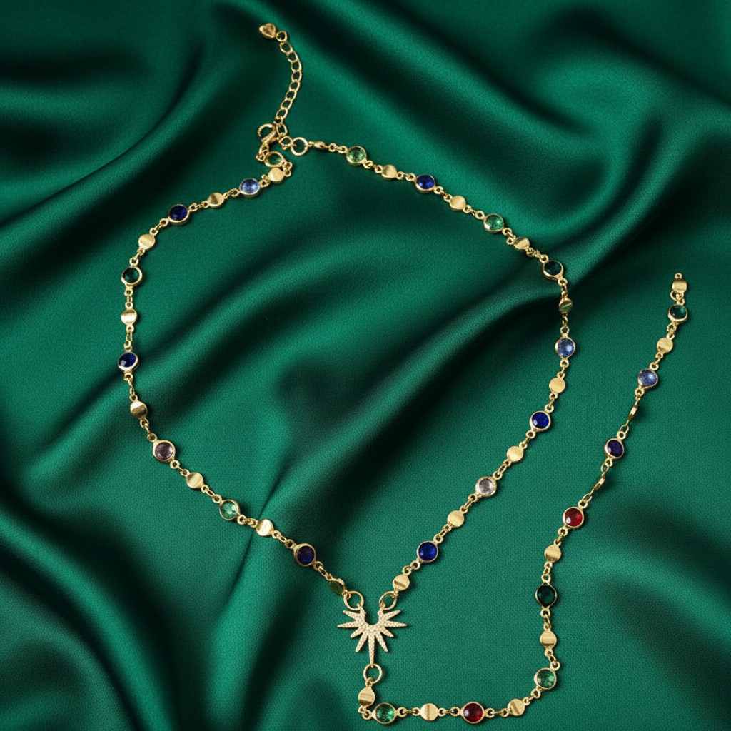 Multi Crystal Body Chain