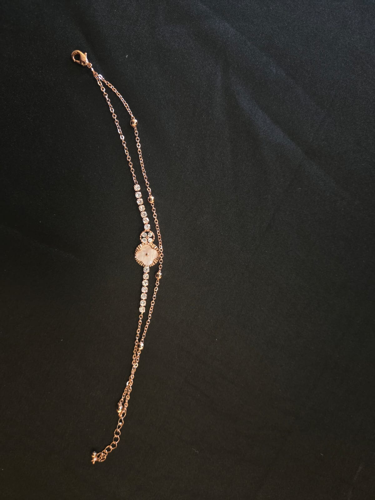 Blush Charm Clover Bracelet