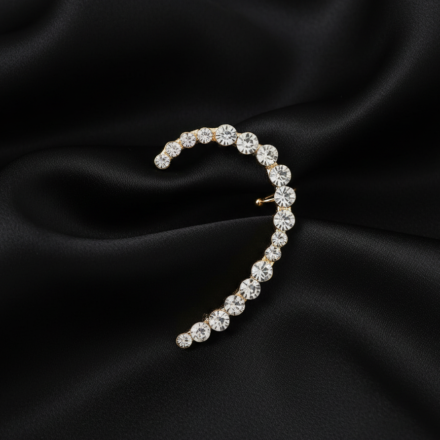 Crystal Arc Elegance Ear Cuff