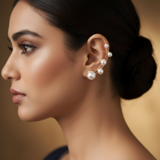 Pearl Cascade Ear Cuff