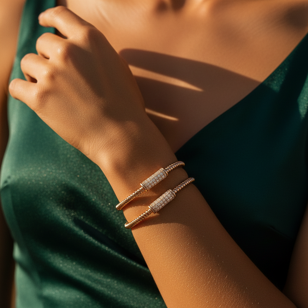 Candlelight Cluster Bangles (Set of 2)