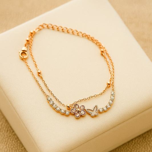 Flowery Butterfly Bracelet