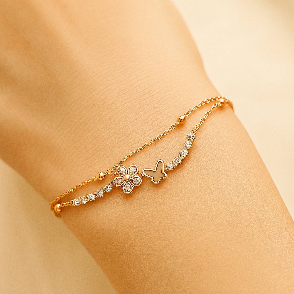 Flowery Butterfly Bracelet
