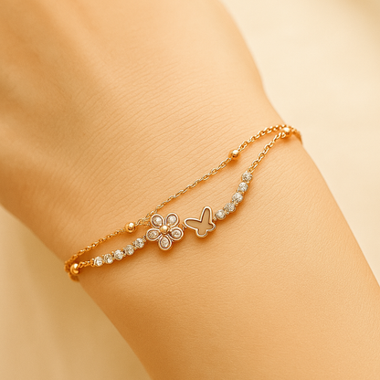 Flowery Butterfly Bracelet
