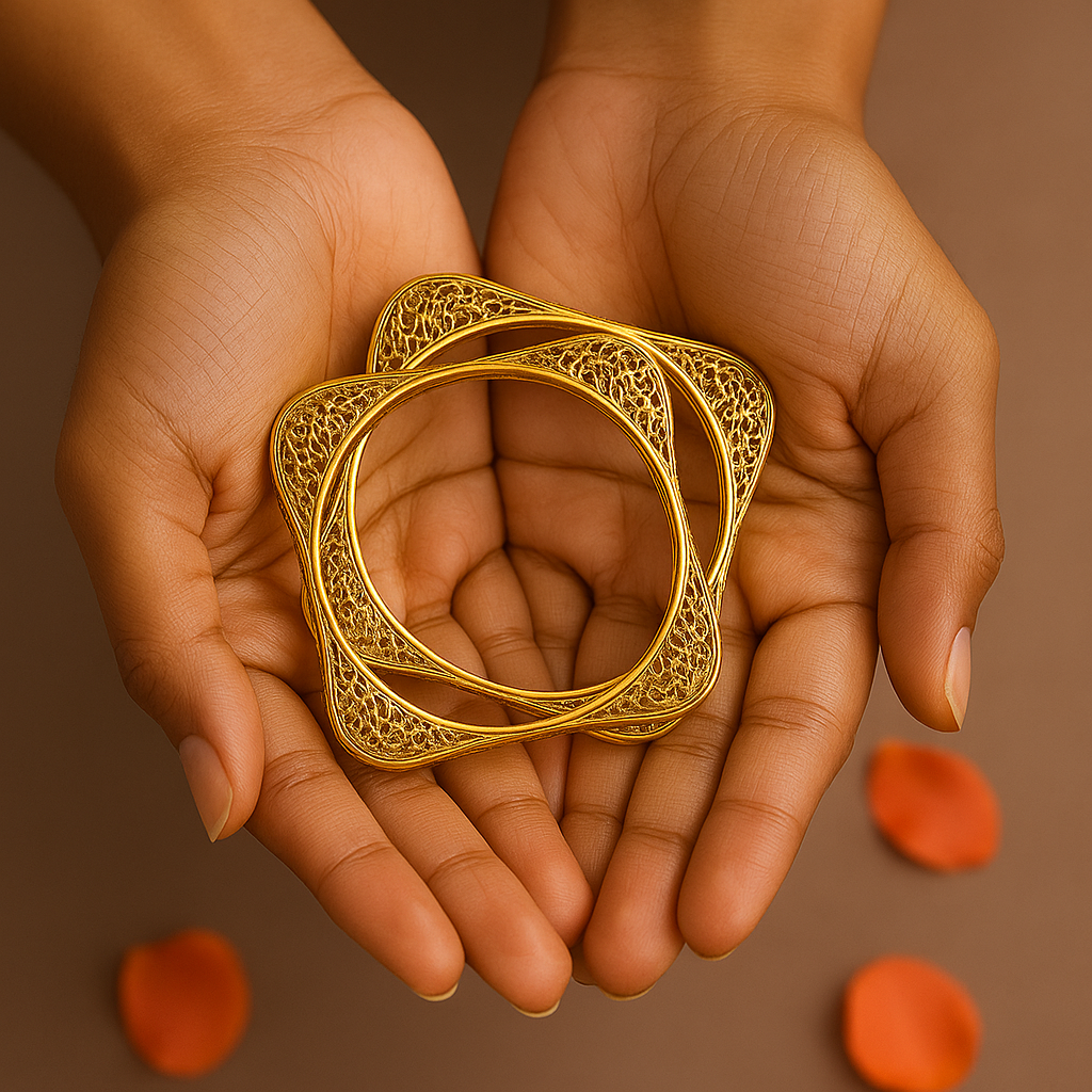 Heirloom Grid Bangles (Set of 2)