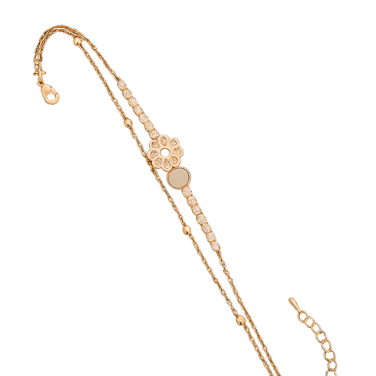 Rosette Bloom Rose Gold Bracelet