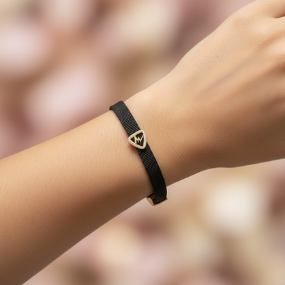 92.5 Sterling Silver Emblem Mesh Bracelet