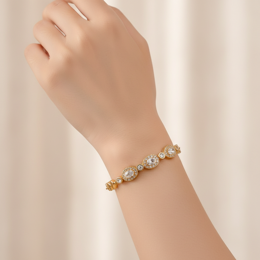 A.D. Diamond Radiant Heartline Bracelet