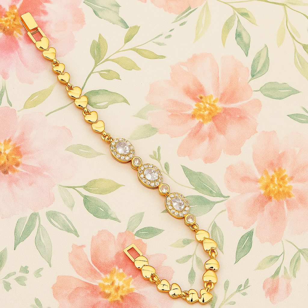 A.D. Diamond Radiant Heartline Bracelet