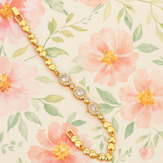 A.D. Diamond Radiant Heartline Bracelet