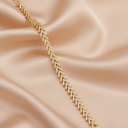 Radiant Chevron Rose Bracelet
