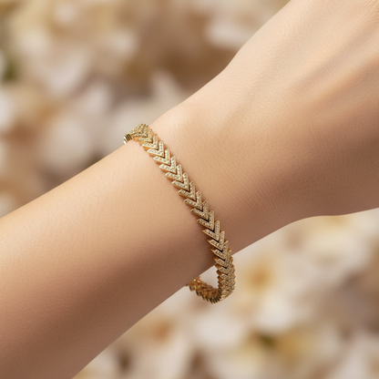 Radiant Chevron Rose Bracelet