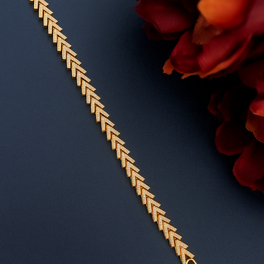 Radiant Chevron Rose Bracelet