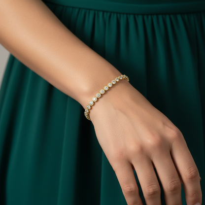 Radiant Solitaire Rose Bracelet