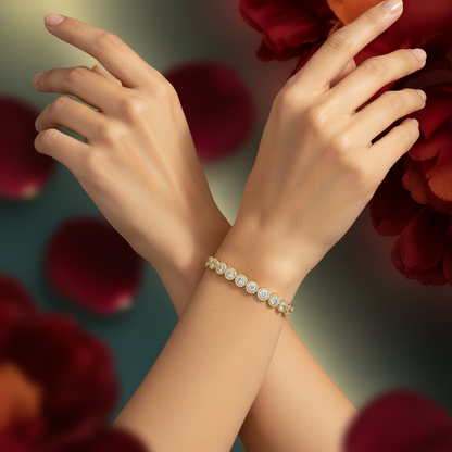 Radiant Solitaire Rose Bracelet
