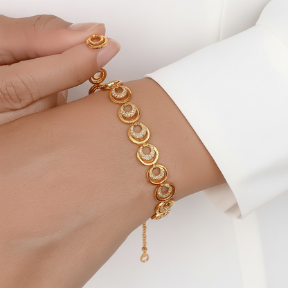 Rose Orbit Charm Bracelet