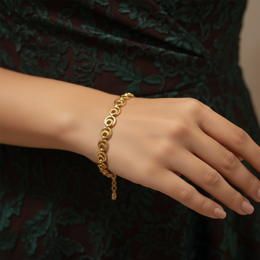 Rose Orbit Charm Bracelet