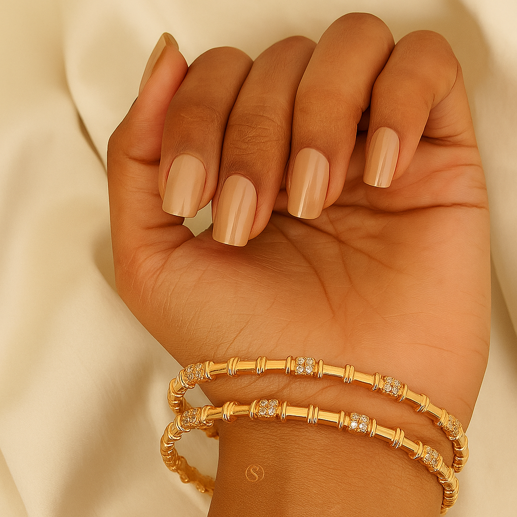 Stellar Gleam Rose Bangles (Set of 2)