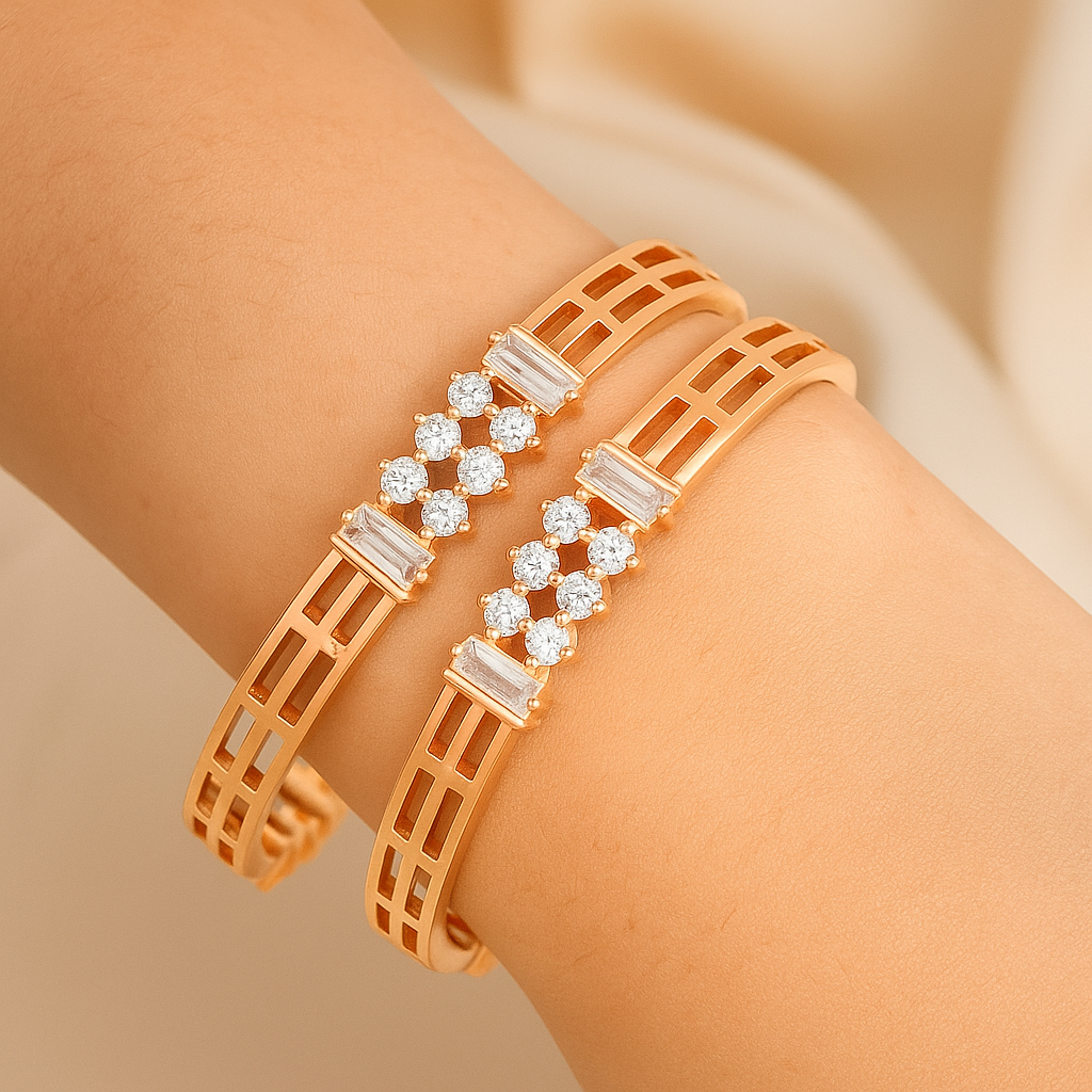 Rose Radiance Bangles (Set of 2)