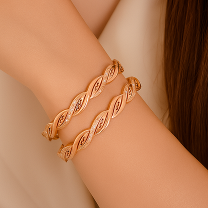 Twist Elegance Bangles (Set of 2)