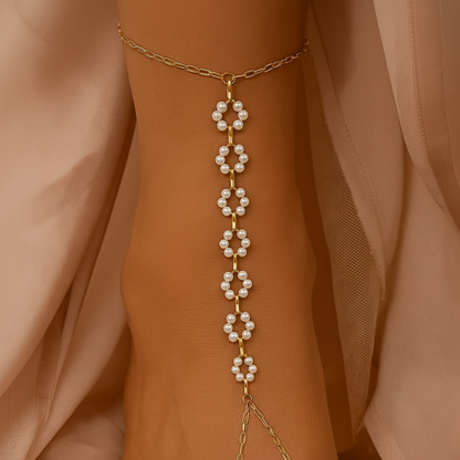 Pearl Blossom Anklet Chain