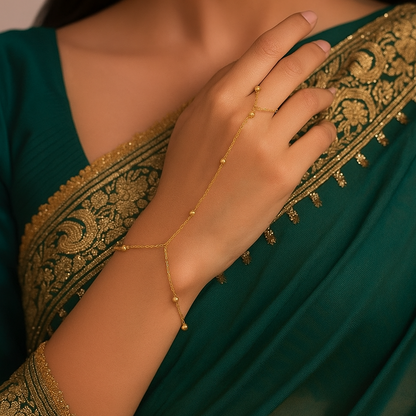 Golden Luxe Chain Finger Bracelet