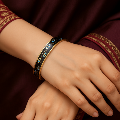 Midnight Aura Evil Eye Bangle