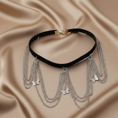 ReevaTara Exotic Butterfly Thigh Chain, alloy piece with a plated finish