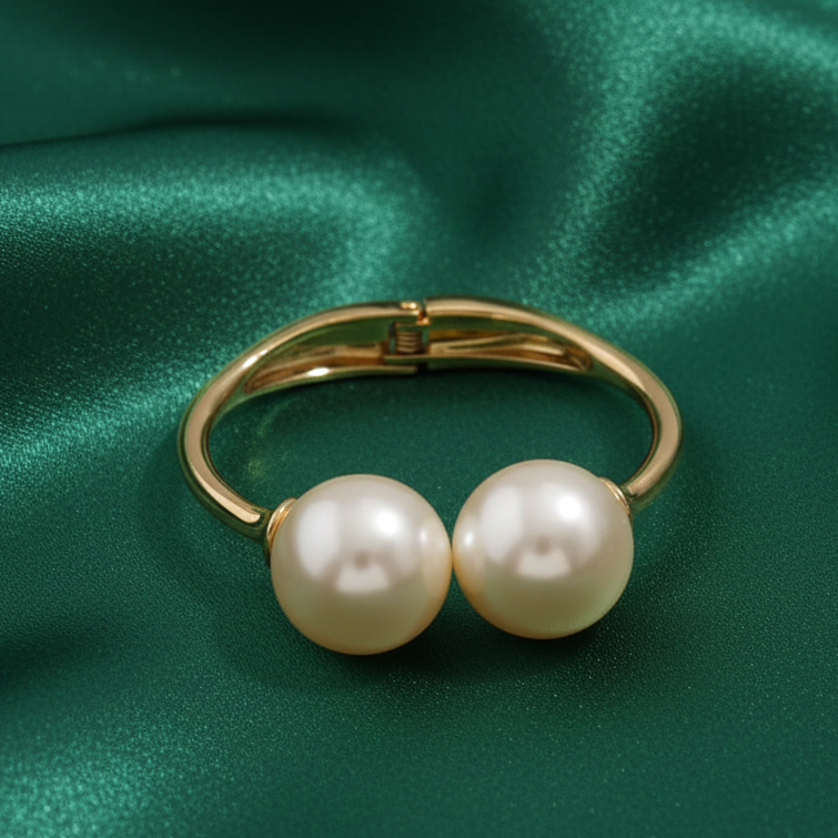 Duo Pearl Cuff Bracelet