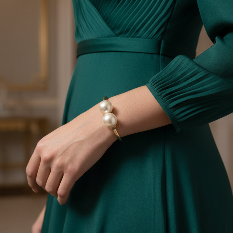 Duo Pearl Cuff Bracelet