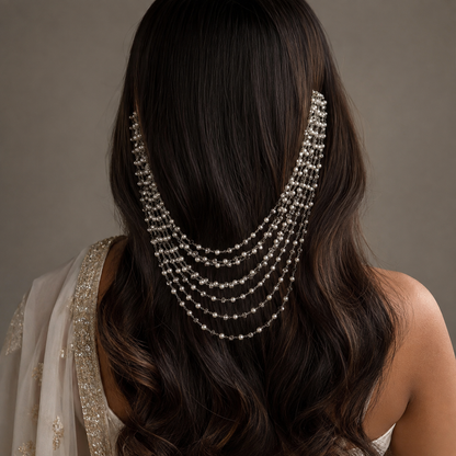 Meher Layered Pearl Hair Chain
