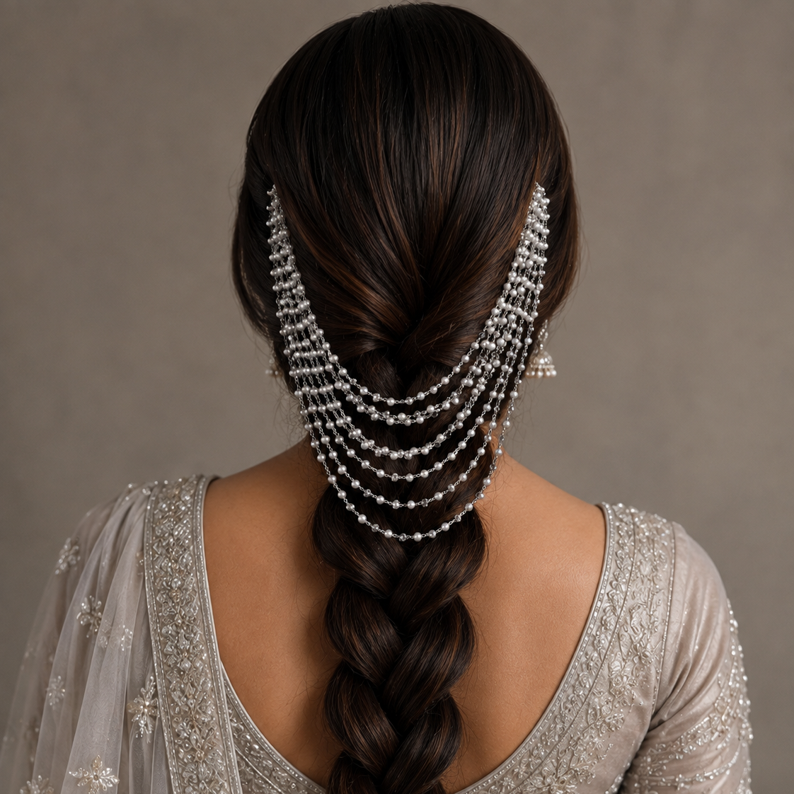 Meher Layered Pearl Hair Chain