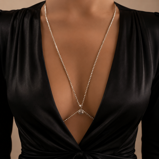 Crystal Teardrop Body Chain