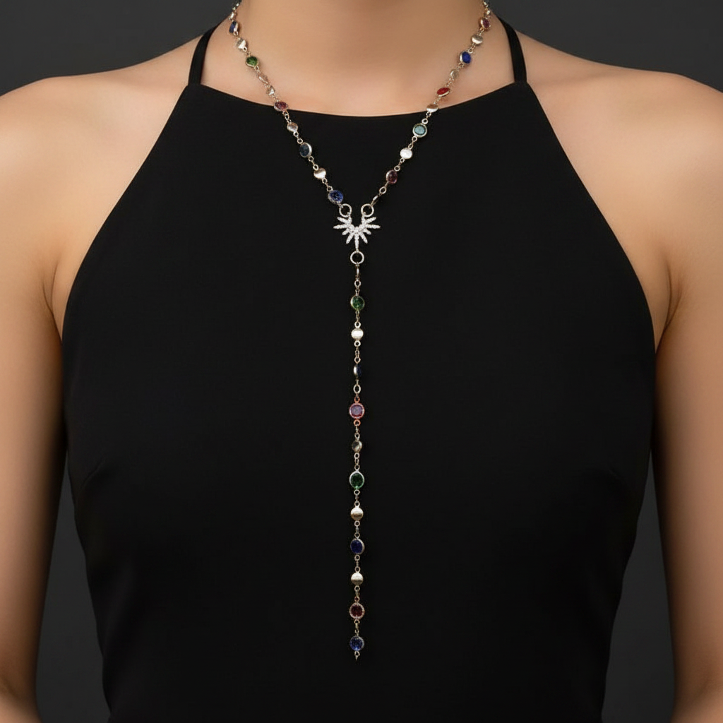 Multi Crystal Body Chain